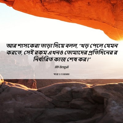 Picture 06 - যাত্ৰা 5:13 BENIRV - আর শাসকেরা তাড়া - Bible Verse Picture