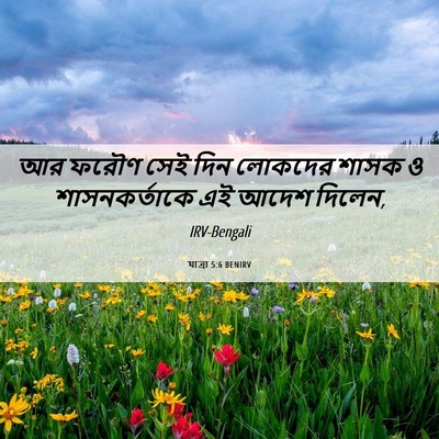 Picture 06 - যাত্ৰা 5:6 BENIRV - আর ফরৌণ সেই দিন - Bible Verse Picture