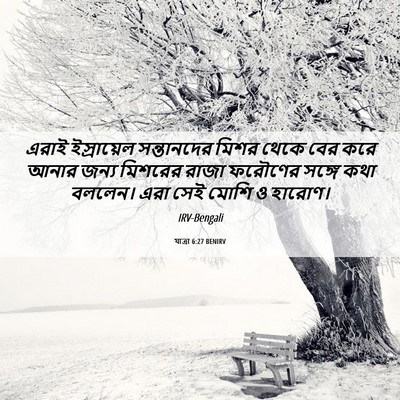 Picture 06 - যাত্ৰা 6:27 BENIRV - এরাই ইস্রায়েল - Bible Verse Picture