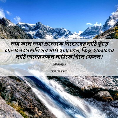 Picture 06 - যাত্ৰা 7:12 BENIRV - তার ফলে তারা - Bible Verse Picture