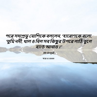 Picture 06 - যাত্ৰা 8:5 BENIRV - পরে সদাপ্রভু - Bible Verse Picture