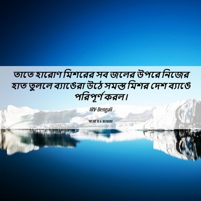 Picture 06 - যাত্ৰা 8:6 BENIRV - তাতে হারোণ মিশরের - Bible Verse Picture