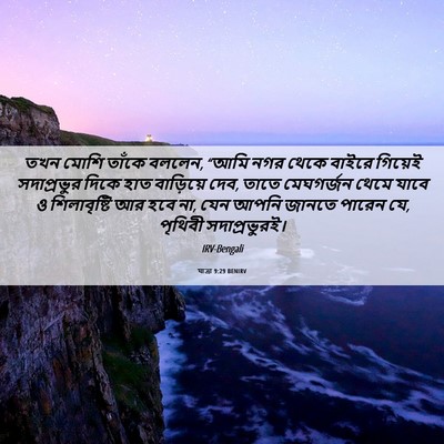 Picture 06 - যাত্ৰা 9:29 BENIRV - তখন মোশি তাঁকে - Bible Verse Picture