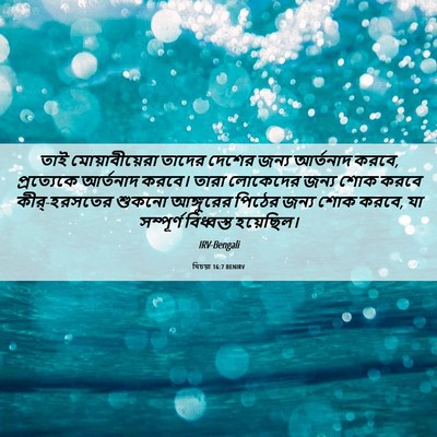 Picture 06 - যিচয়া 16:7 BENIRV - তাই মোয়াবীয়েরা - Bible Verse Picture