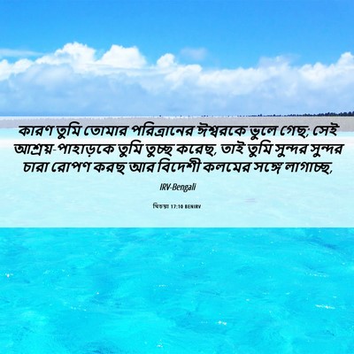 Picture 06 - যিচয়া 17:10 BENIRV - কারণ তুমি তোমার - Bible Verse Picture