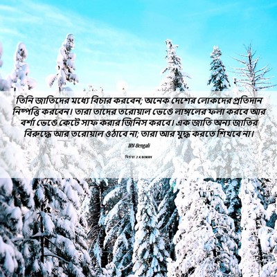 Picture 06 - যিচয়া 2:4 BENIRV - তিনি জাতিদের - Bible Verse Picture