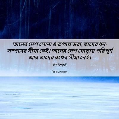 Picture 06 - যিচয়া 2:7 BENIRV - তাদের দেশ সোনা ও - Bible Verse Picture
