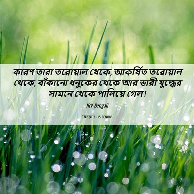 Picture 06 - যিচয়া 21:15 BENIRV - কারণ তারা তরোয়াল - Bible Verse Picture