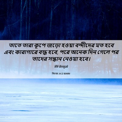 Picture 06 - যিচয়া 24:22 BENIRV - তাতে তারা কূপে - Bible Verse Picture