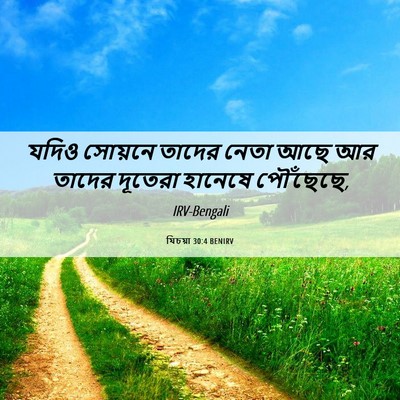 Picture 06 - যিচয়া 30:4 BENIRV - যদিও সোয়নে তাদের - Bible Verse Picture