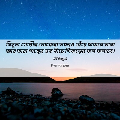 Picture 06 - যিচয়া 37:31 BENIRV - যিহূদা-গোষ্ঠীর - Bible Verse Picture