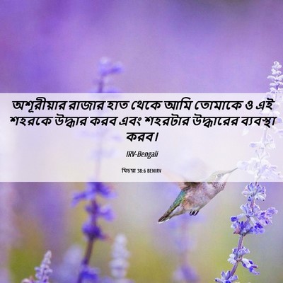 Picture 06 - যিচয়া 38:6 BENIRV - অশূরীয়ার রাজার - Bible Verse Picture
