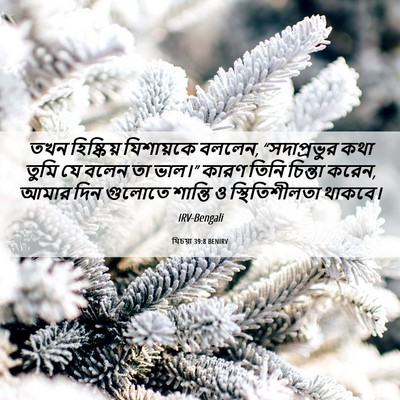 Picture 06 - যিচয়া 39:8 BENIRV - তখন হিষ্কিয় - Bible Verse Picture