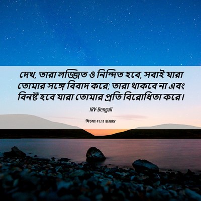 Picture 06 - যিচয়া 41:11 BENIRV - দেখ, তারা লজ্জিত ও - Bible Verse Picture