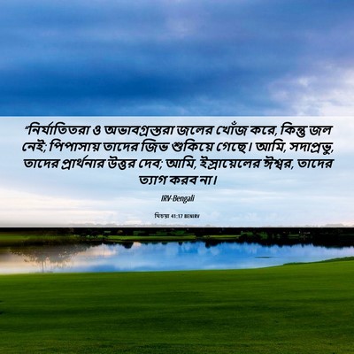 Picture 06 - যিচয়া 41:17 BENIRV - “নির্যাতিতরা ও - Bible Verse Picture