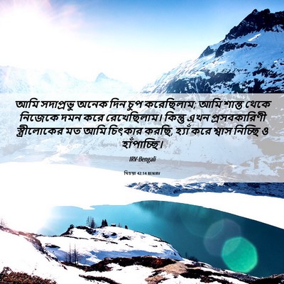 Picture 06 - যিচয়া 42:14 BENIRV - আমি সদাপ্রভু অনেক - Bible Verse Picture