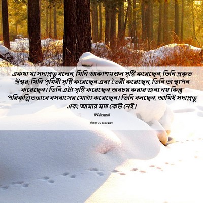 Picture 06 - যিচয়া 45:18 BENIRV - একথা যা সদাপ্রভু - Bible Verse Picture