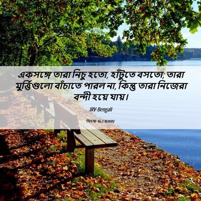 Picture 06 - যিচয়া 46:2 BENIRV - একসঙ্গে তারা নিচু - Bible Verse Picture