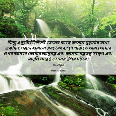 Picture 06 - যিচয়া 47:9 BENIRV - কিন্তু এ দুটো - Bible Verse Picture