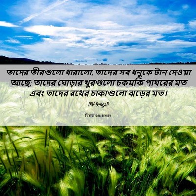 Picture 06 - যিচয়া 5:28 BENIRV - তাদের তীরগুলো - Bible Verse Picture