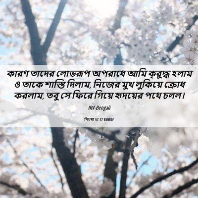 Picture 06 - যিচয়া 57:17 BENIRV - কারণ তাদের লোভরূপ - Bible Verse Picture