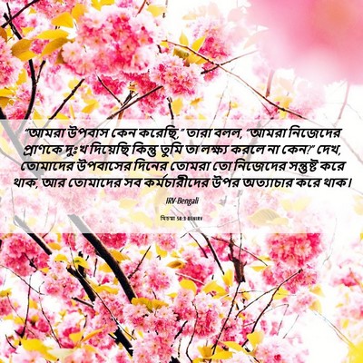 Picture 06 - যিচয়া 58:3 BENIRV - “আমরা উপবাস কেন - Bible Verse Picture