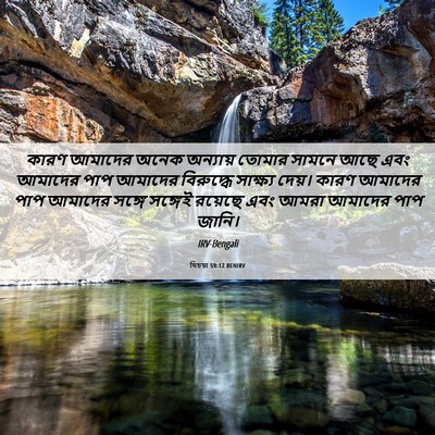 Picture 06 - যিচয়া 59:12 BENIRV - কারণ আমাদের অনেক - Bible Verse Picture