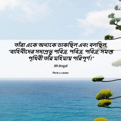 Picture 06 - যিচয়া 6:3 BENIRV - তাঁরা একে অন্যকে - Bible Verse Picture