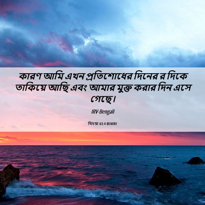 Picture 06 - যিচয়া 63:4 BENIRV - কারণ আমি এখন - Bible Verse Picture
