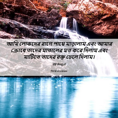 Picture 06 - যিচয়া 63:6 BENIRV - আমি লোকদের রাগে - Bible Verse Picture