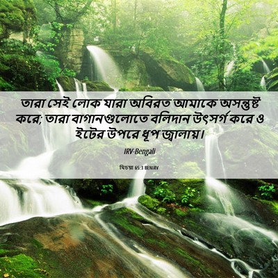 Picture 06 - যিচয়া 65:3 BENIRV - তারা সেই লোক যারা - Bible Verse Picture