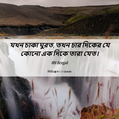 Picture 06 - যিহিষ্কেল 1:17 BENIRV - যখন চাকা ঘুরত, তখন - Bible Verse Picture
