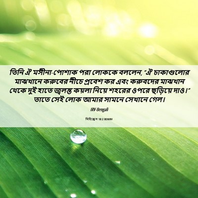 Picture 06 - যিহিষ্কেল 10:2 BENIRV - তিনি ঐ মসীনা-পোশাক - Bible Verse Picture