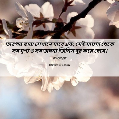 Picture 06 - যিহিষ্কেল 11:18 BENIRV - তারপর তারা সেখানে - Bible Verse Picture