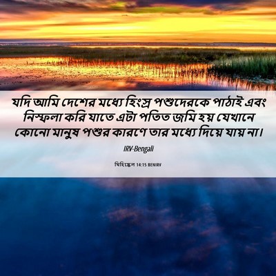 Picture 06 - যিহিষ্কেল 14:15 BENIRV - যদি আমি দেশের - Bible Verse Picture