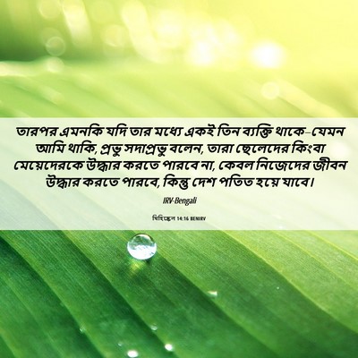 Picture 06 - যিহিষ্কেল 14:16 BENIRV - তারপর এমনকি যদি - Bible Verse Picture