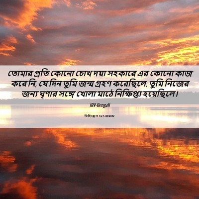Picture 06 - যিহিষ্কেল 16:5 BENIRV - তোমার প্রতি কোনো - Bible Verse Picture