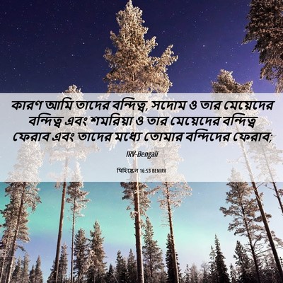 Picture 06 - যিহিষ্কেল 16:53 BENIRV - কারণ আমি তাদের - Bible Verse Picture