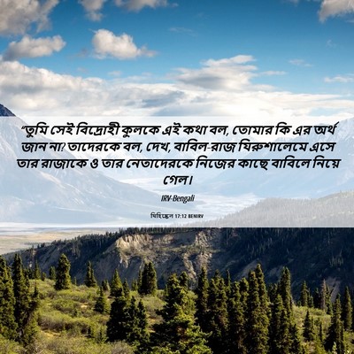 Picture 06 - যিহিষ্কেল 17:12 BENIRV - “তুমি সেই - Bible Verse Picture