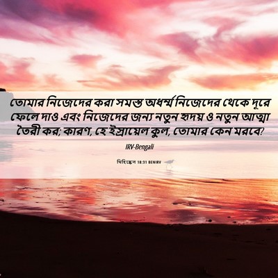 Picture 06 - যিহিষ্কেল 18:31 BENIRV - তোমার নিজেদের করা - Bible Verse Picture