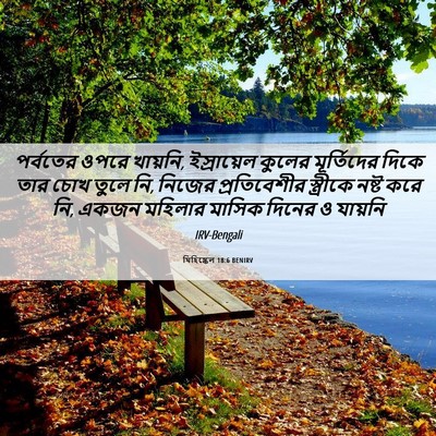 Picture 06 - যিহিষ্কেল 18:6 BENIRV - পর্বতের ওপরে - Bible Verse Picture