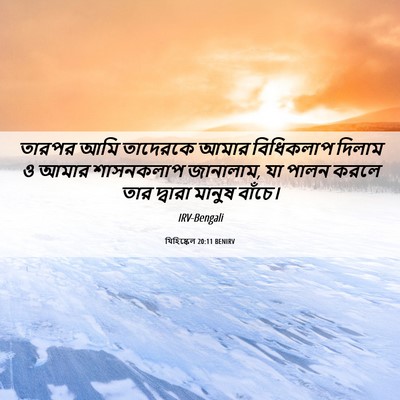 Picture 06 - যিহিষ্কেল 20:11 BENIRV - তারপর আমি তাদেরকে - Bible Verse Picture