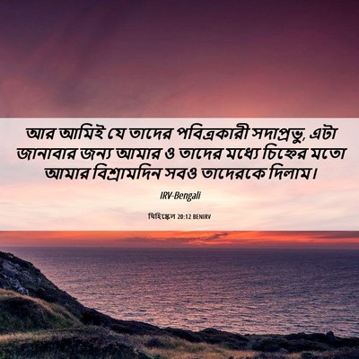 Picture 06 - যিহিষ্কেল 20:12 BENIRV - আর আমিই যে তাদের - Bible Verse Picture