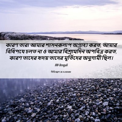 Picture 06 - যিহিষ্কেল 20:16 BENIRV - কারণ তারা আমার - Bible Verse Picture