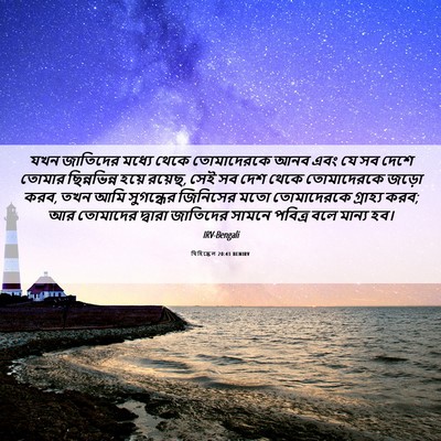 Picture 06 - যিহিষ্কেল 20:41 BENIRV - যখন জাতিদের মধ্যে - Bible Verse Picture