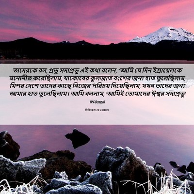 Picture 06 - যিহিষ্কেল 20:5 BENIRV - তাদেরকে বল, প্রভু - Bible Verse Picture
