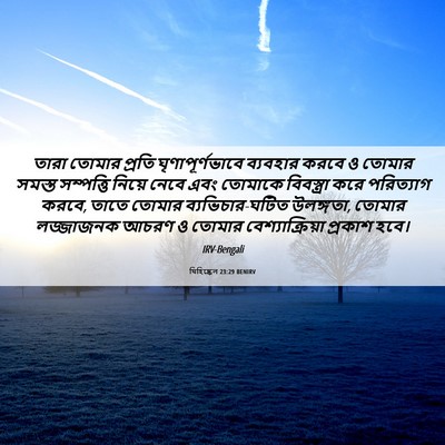 Picture 06 - যিহিষ্কেল 23:29 BENIRV - তারা তোমার প্রতি - Bible Verse Picture