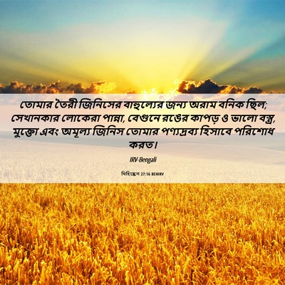 Picture 06 - যিহিষ্কেল 27:16 BENIRV - তোমার তৈরী - Bible Verse Picture