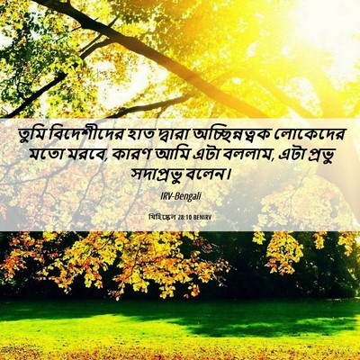Picture 06 - যিহিষ্কেল 28:10 BENIRV - তুমি বিদেশীদের - Bible Verse Picture