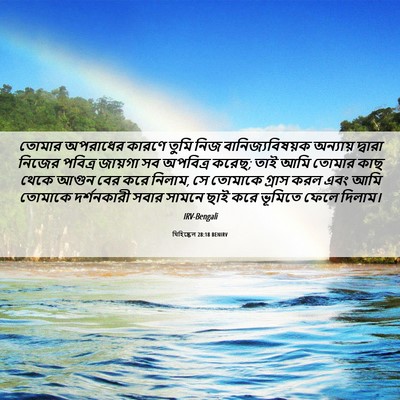 Picture 06 - যিহিষ্কেল 28:18 BENIRV - তোমার অপরাধের - Bible Verse Picture